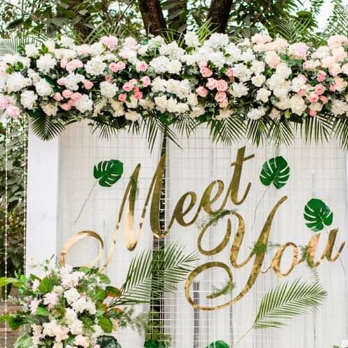 100cm*30cm DIY Backdrop Artificial Flower Wall Wedding Decoration Flowers Arch Stage Hotel Christmas Party Silk Flower Peonies