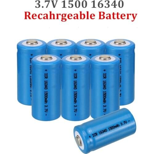 1500mAh 3.7V 16340 Rechargeable Batteries CR123A Battery LED Flashlight Travel Wall Charger For 16340 CR123A Li-ion Battery