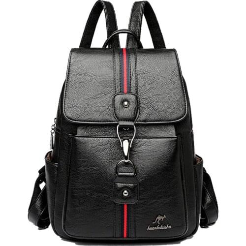 2020 New Product PU Leather Backpack Fashion Casual Travel Camp Outdoors Unisex Shoulders Bags