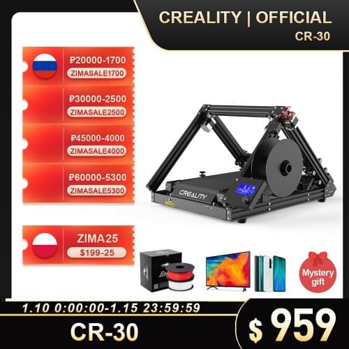 Creality CR-30 3D Printer 3DPrintMill(CR-30)- Belt 3D Printing Mute Mainboard Large Printer Size Creality 3DPrinter 3д принтер