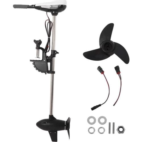 48V 260lbs Electric Trolling Outboard Motor with Propeller Stretchable for Inflatable Boat Motor Propeller