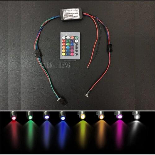 Car use fiber optic lighting 12v 2w multi colorful led light source engine IR remote control