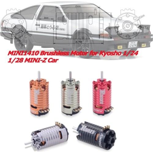 Rocket MINI 1410 2500KV 3500KV 5500KV 7500KV 9500KV Brushless Motor for Kyosho Mr03 Pro Atomic DRZ 1/24 1/28 1/32 RC Car