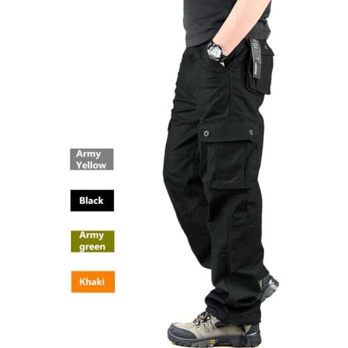Multi Pocket Military Tactical Cargo Pants New 2018 Men Spring Autumn Combat Army Military Pants Joggers Cotton Man Trousers
