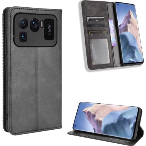 Premium PU Leather Case for Mi 11 Ultra Magnet Flip Book Case Cover on for Xiaomi Mi11 Ultra Lite Pro 5G