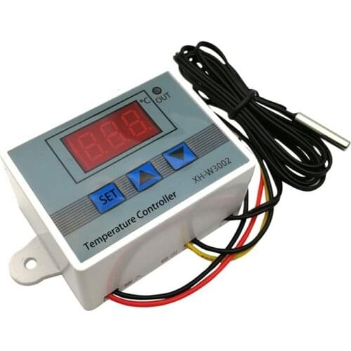 XH-W3002 W3002 AC 110V-220V DC24V DC12V Led Digital Thermoregulator Thermostat Temperature Controller Control Switch Meter