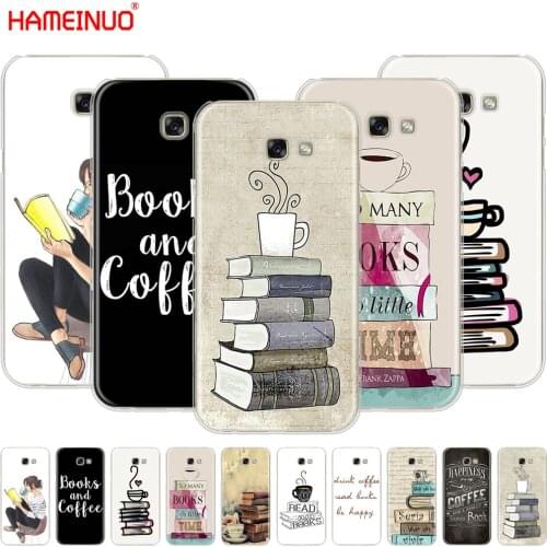 HAMEINUO Books And Coffee Inverted Mck Print cell phone case cover for Samsung Galaxy A3 A310 A5 A510 A7 A8 A9 2016 2017 2018
