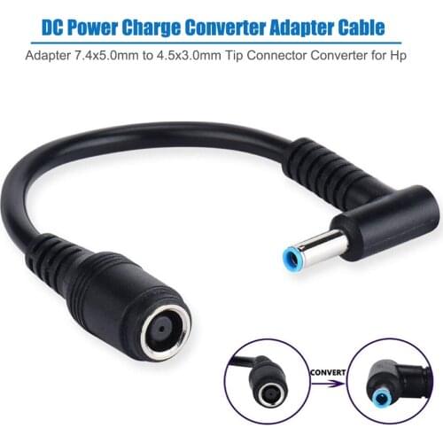 DC Power Charger Converter Adapter Cable 7.4*5.0mm Female to 4.5*3.0mm Male DC Tip Adapter Jack Connector For HP Laptop