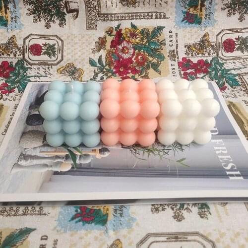 Cube Wax Fragrance Candle Home Deorations Candles Bubble Candles Decoration Shape Aromatherapy Geometric Props Twisted Candle