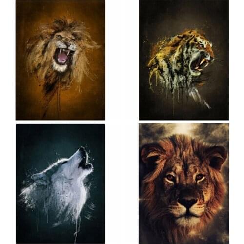 Full Square/Round Diamond Painting Tiger Home Decor Animal Diamond Embroidery Handmade Mosaic Crafts Gift