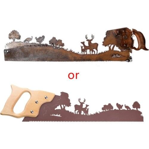 Metal Art Saw Hand Craft Old Vintage Saw Cut Handsaw Fathers Day Unique Gift for Tree Wall Living Room Bedroom Office Decor