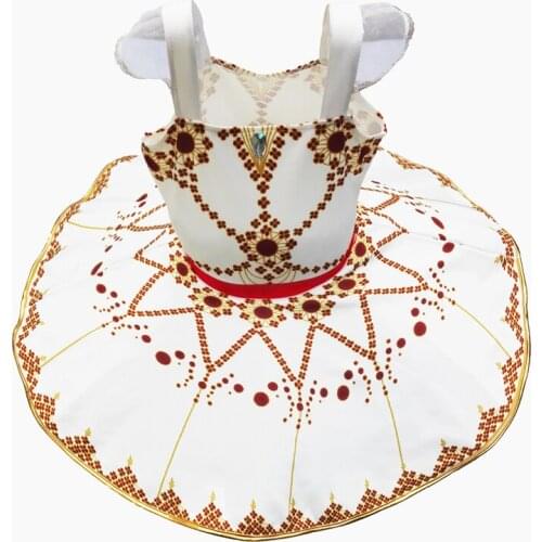 Robe Tutu de ballerine pour enfants, robe de danse classique pour filles, avec bretelles, Costume de spectacle pour fête