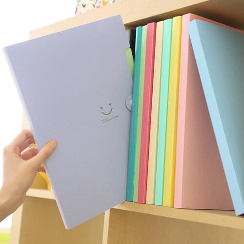 Hot Sales A4 File Document Bag Waterproof Folder Organizer with 5 Pockets Buckle Closure File Pouch for School Office Stationery