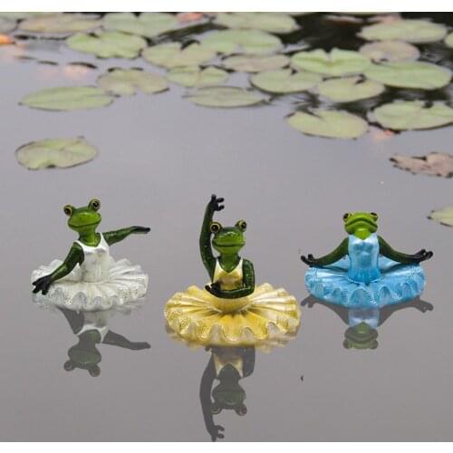 Floating Frogs Statue Resin Dancing Frog Sculpture Outdoor Garden Pond Decoration Animal Sculpture For Outdoor Garden Decoration