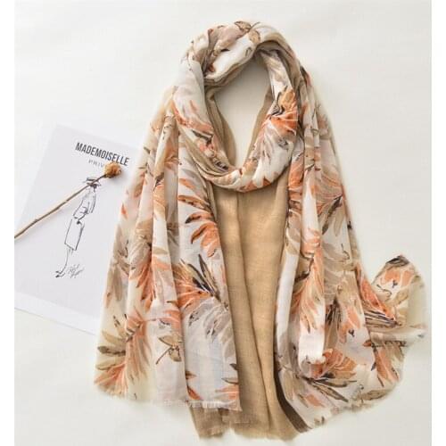 New Design Brand Women Scarf Fashion Floral Patchwork Fringe Shawl Spring Autumn Warm Wrap Hijabs Lady Pashmina Foulards Bandana