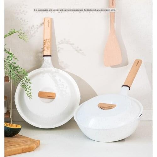 Lightweight design ceramic non-stick frying pan non-pick stove household cooking induction cooker gas universal small frying pan