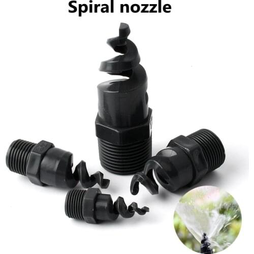 2~20Pcs UPVC Male Thread Spiral Nozzle Connector Direct Aquarium Garden Irrigation Dispersing Nozzle Fish Tank Hydroponics Frame