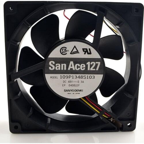 FOR Sanyo 109P1348S10348V 0.3A 12738 12.7CM three-wire cooling fan
