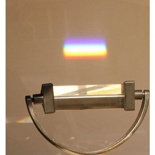 Triangular Glass Prism 25*25*80mm Crystal K9 Glass Triple Physics Teach Light Spectrum Glass Cube Rainbow Prisms