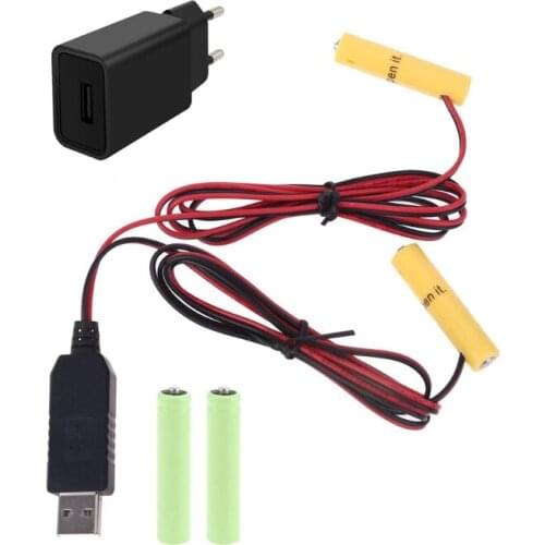 Dual AAA Battery Eliminator EU Plug Power Supply Adapter Replace 1.5V AAA 2AAA 3AAA 4AAA Battery for Household Electric