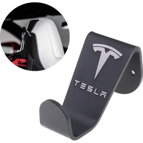 Car Styling Seat Headrest Car Hook Hanger Clothes Purse Bag Holder Organizer Clip Interior For Tesla Model S Model X Accessorie