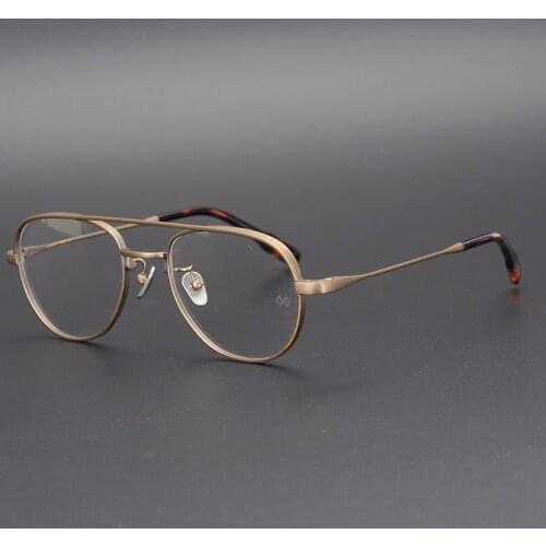 Japan Collection Pure Titanium Pilot Frame Vintage Men Glasses Simple Super Light Well Matching Matte Eyeglasses Women Oculos