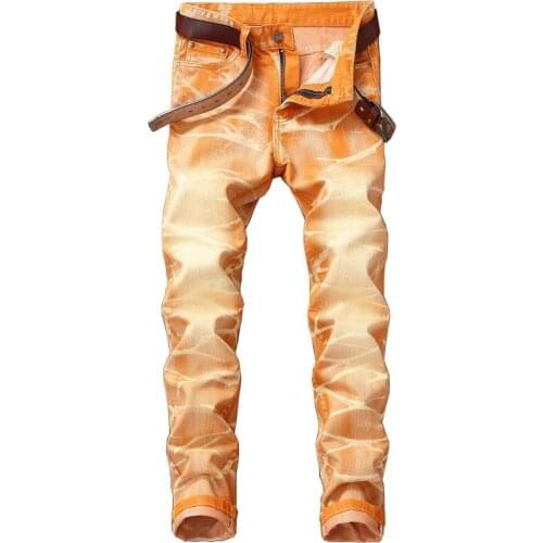 ZC1303-4 2020 spring autumn new European and American style mens straight tube wear fashion tide jeans cheap wholesale