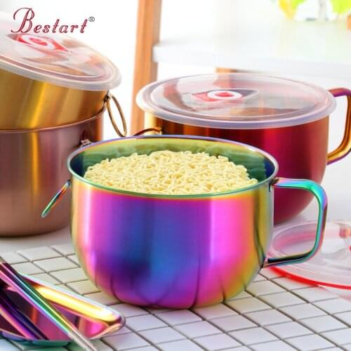 1 Pcs Instant Noodle Bowl Stainless Steel Noodle Bowl Instant Food Container Soup Bowl Instant Noodle Home Kitchen Tool
