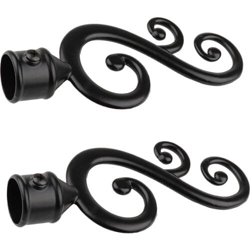 2pcs Assorted Decorative Window Curtain Pole End Drape Rod End Finals Head Treatment Accessories, Inner Dia. 22mm