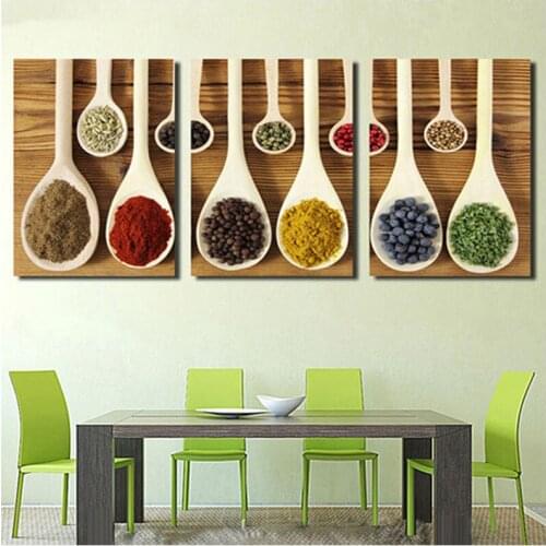 3Pcs 5D Diy Diamond Painting Various spices Full square Circle diamond embroidery Cross Stitch Mosaic Wedding DecorationZP-2483