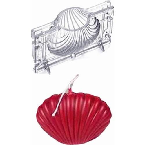 3D Seashell Shell Candle Silicone Moulds Cake Decoration Tools Durable Plastic Scallop Mold DIY Craft Fondant Molds