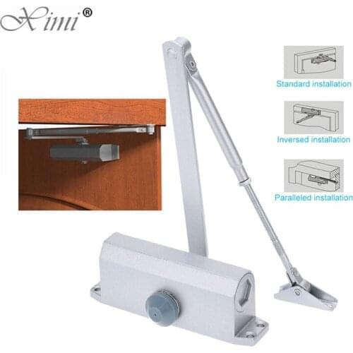 45-60kg Aluminium Automatic Door Closers Security System Adjustable Closing/Latching Speed For Left And Right Hand Doors