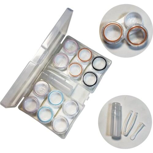 Pocket 6pairs Contact Lens Cases Set Fashion Lens Box Convenient Contact Lens Case Container For Outdoor CA2530
