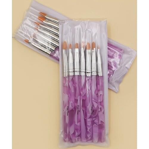 7pcs/set Nail Art Flower Painting Brush Gradient Shading Tool Irregular Oblique Head 3d Manicure Gel Polish Drawing Pen