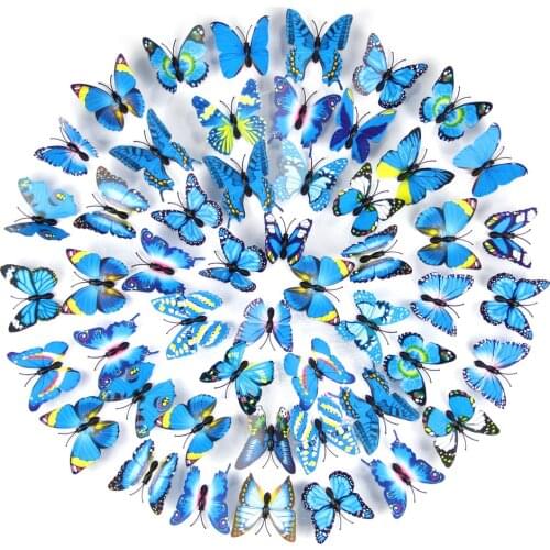 7cm Simulation Butterfly Three-dimensional Wall Curtain Garden Decoration 3D Butterfly DIY Hairpin Single Layer Butterfly Crafts