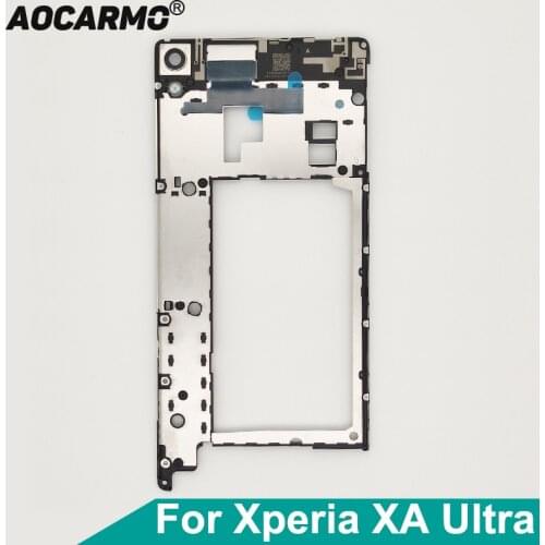 Aocarmo Back Middle Frame Motherboard Holder Cover Signal Antenna With Camera Lens For Sony Xperia XA Ultra F3211/2/3 F3215/16