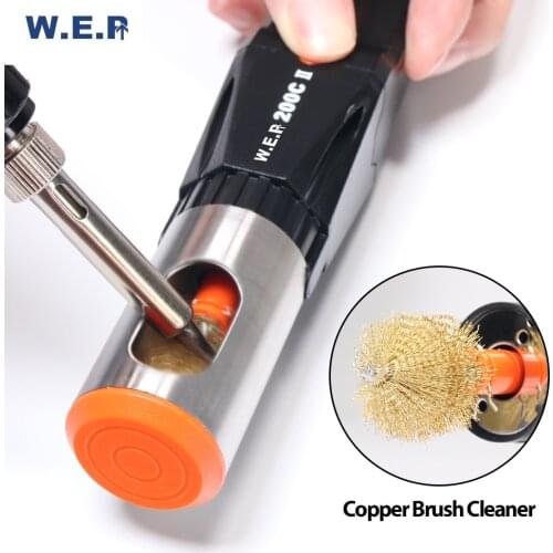 WEP 200C II Automatic Soldering Iron Tip Cleaner Soldering Station Iron Tip Dross Cleaner Cleaning Steel Ball Tools