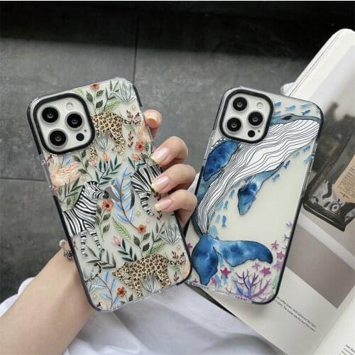 Sequins Laser Leopard Forest Zebra Soft Silicone Phone Case For Apple IPhone 7 8 Plus 12 11 Pro X XS XR MAX SE 2020 Clear Cover