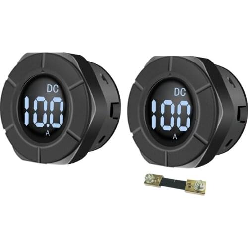 DC 5V 12V Digital Ammeter Round LCD Display Car Amp Panel Meter Current Meter PZEM-019A 10A 100A