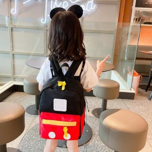 Disney Cartoon Mickey Children Backpacks Kids Kindergarten School Bags Backpacks Baby Boys Girls Toddler Cute Rucksack