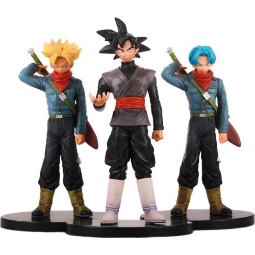 18cm Anime Dragon Ball Z Super Saiyan Trunks Black Goku Action Figure Super Vol. 2 PVC Figuine Collection Model Toys