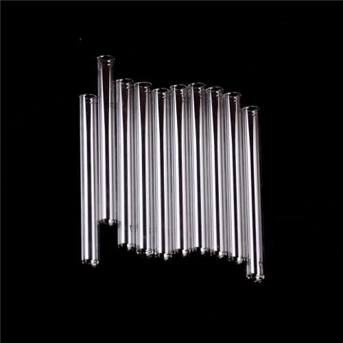 HOT SALE 10pcs 10*100mm Transparent Thick Wall Test Tube Pyrex Glass Blowing Tubes 100mm Long ZMONH