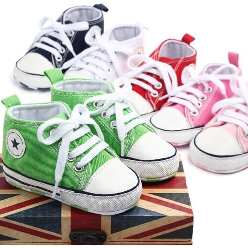 Baby canvas shoes 0-24M toddler baby girl shoes cotton soft sole baby shoes boy newborn baby moccasins infant sneakers