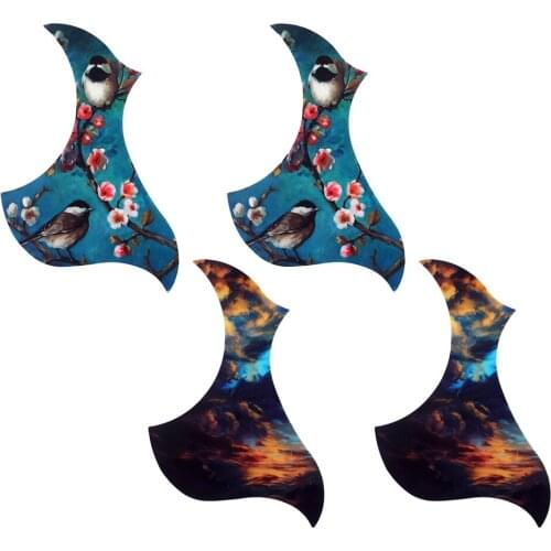 4pc Acoustic Guitar Pickguard Self-adhesive Scratch Plate Parts Accs