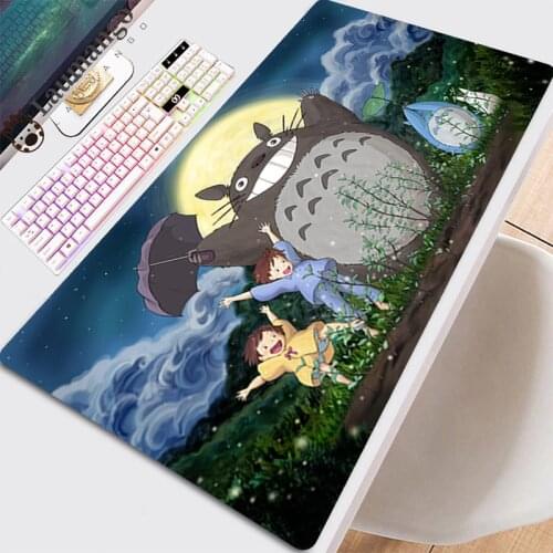 Mouse Carpet Pad Gaming Keyboard Table Pad Anime Gamer Extended Cute Laptop Mats Xxl Non-slip Mat Mause On The Table Totoro Pad