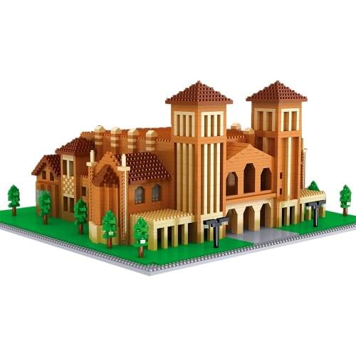 Lezi LZ8036 World Famous School Model Caltech California Institute of Technology Micro Mini Blocks USA University 3198pcs Toys