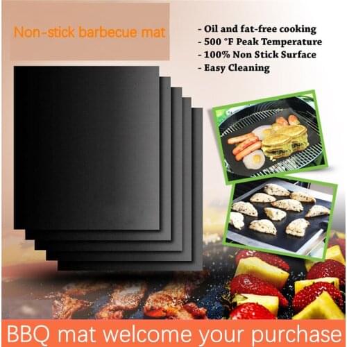 Reusable non-stick barbecue mat barbecue stove outdoor picnic portable barbecue mat baking mat and oven heat-resistant mat