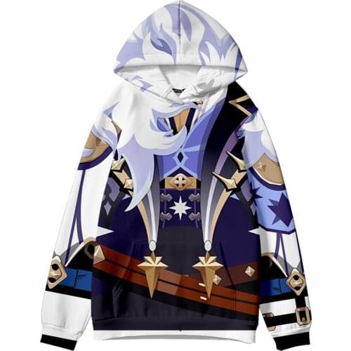 3 To 14 Years Genshin Impact Kaeya Alberch 3D Fashion Fall Winer Suit Kids Hoodies Sportswear Hoodie Youthful Kawaii boy/girls