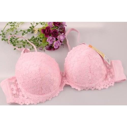 Lingerie sexy deep V gather adjustable 3cm thick ultra-thick mold cup bra summer bra small chest flat 39389 # free shipping