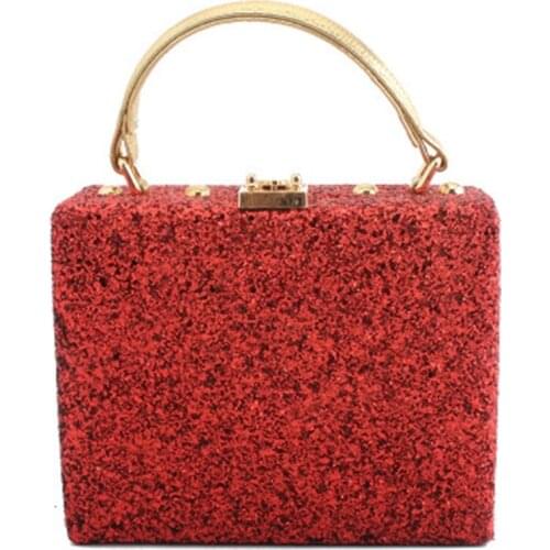 Japanese and Korean style new glitter dinner bag dress bag banquet handbag shoulder diagonal female small dinner party bag